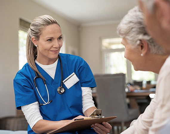 Doctor with patients